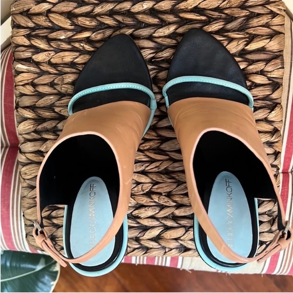 Rebecca Minkoff Barista Cipria Celadon Nubuck Heels - Picture 7 of 16